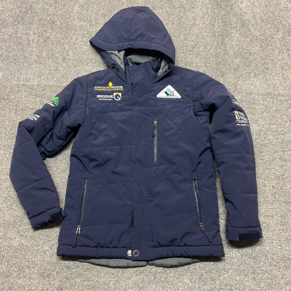 SYNC Performance First Navy Hooded Insulated Ski Snowboard Jacket Kids Size 10